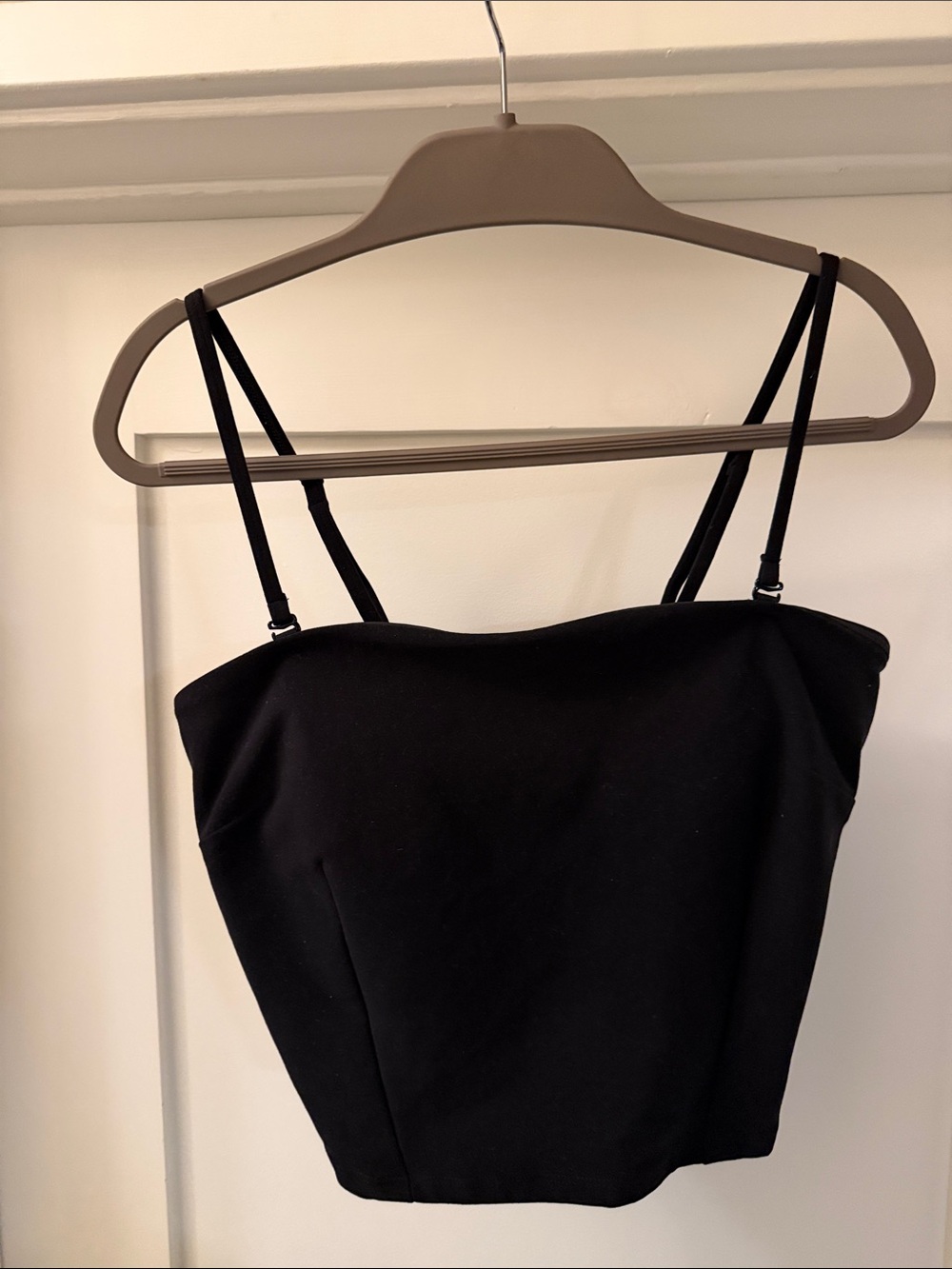 ALO Yoga Sunkissed Bandeau Black Tank Top with Removable Straps